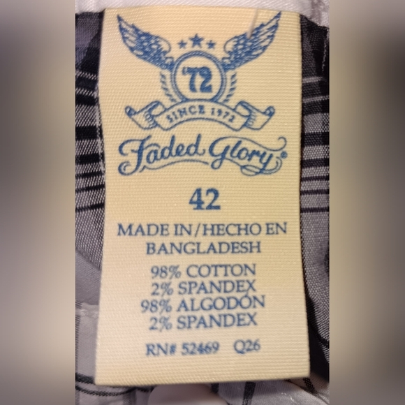 Faded Glory Plaid Cargo Shorts - Black, White, Gray - 42" Waist - Picture 6 of 8